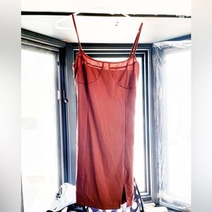 Pretty Little Thing Dress Size 6 Brown